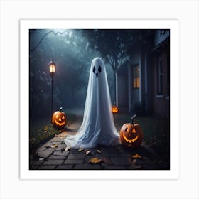 Halloween gost Art Print