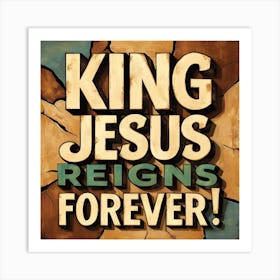 King Jesus Reigns Forever design Poster