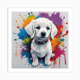 Puppy Painting Art Print