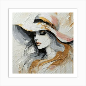 Girl In A Hat Art Print