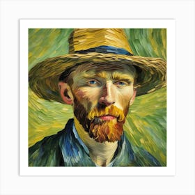 Van Gogh straw hat inspiration 1 Art Print