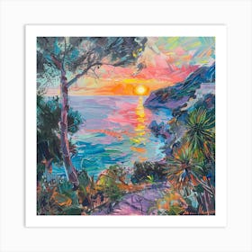 Amalfi Coast Sunset 1 Art Print