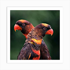 Orange Parrots 8608540 1280 Art Print