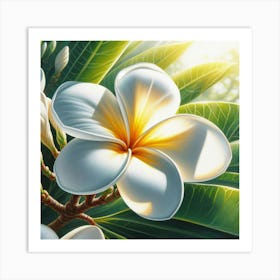 Frangipani 2 Art Print