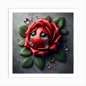 Sad Rose Art Print