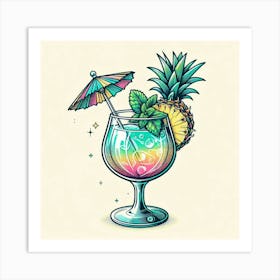 Tropical cocktail 5 Art Print