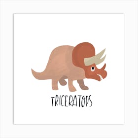 Triceratops Square Art Print