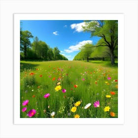 Field Of Flowers Art Print