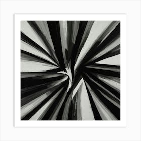 Abstract Painting, Black And White 1 Art Print