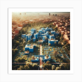 Blue City In Morocco 1 Art Print