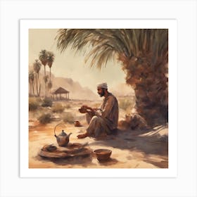 Man In The Desert Art Print