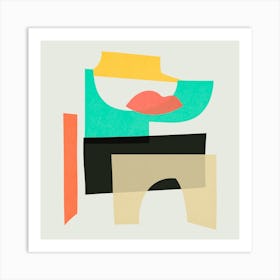 Harmonious abstract collage 21 Art Print