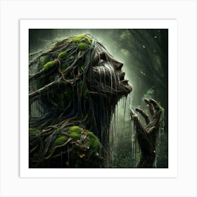 Woman In The Forest Art Print