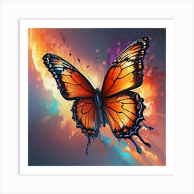 Butterfly Of Fire Art Print