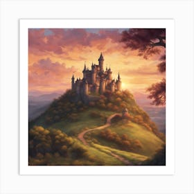 Castle At Sunset Art Print