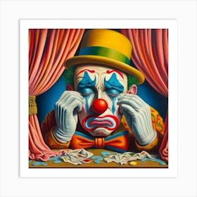 Clown Crying 1 Art Print