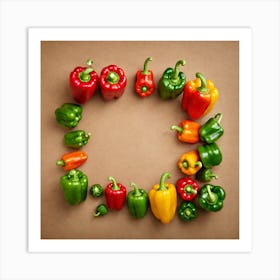 Peppers In A Circle Art Print