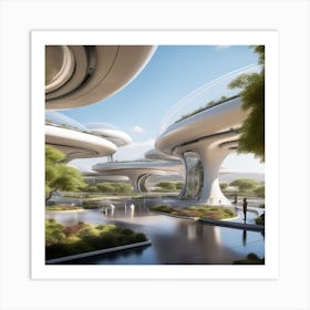 Futuristic City 275 Art Print