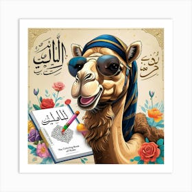 Camel With A Book Art Print