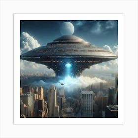 Alien Spaceship Art Print