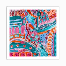 Metropolis Abstract Painting Art Print