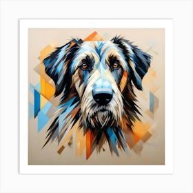 Abstract modernist irish wolfhound dog 1 Art Print