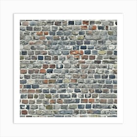 Distressed Brick Tile 1 Art Print