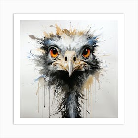 Ostrich Painting Art Print