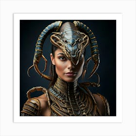 Firefly Regal Hybrid Scorpion Human Surreal Portrait 58629 (2) Art Print