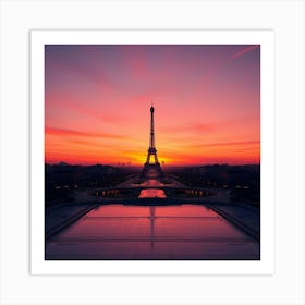 Sunset In Paris 5 Art Print