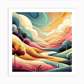 Abstract Landscape Painting 22 Art Print