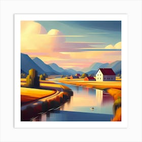 Landscape Painting 156 Art Print