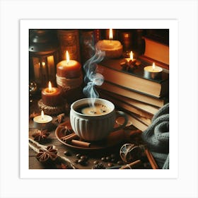 Coffee And Books 15 Art Print