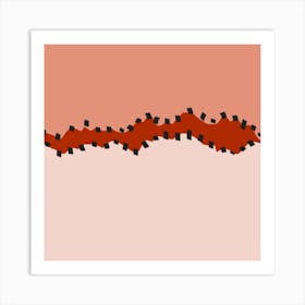 Abstract Red And Black Art Print