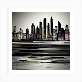 Cityscape Canvas Print 3 Art Print