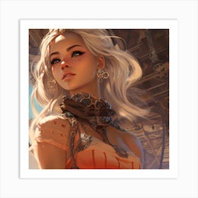 Steampunk Girl Art Print