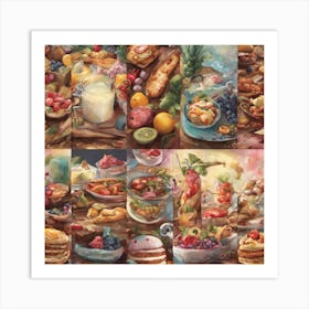 Supper Time Yummy Covers ( Bohemian Design ) Art Print