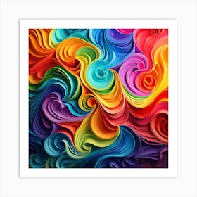 Abstract Colorful Paper Background Art Print