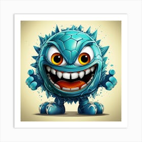 Blue Monster Art Print