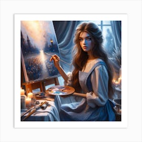 A women in fantasy Art Print