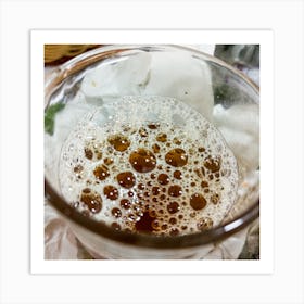 Cup Of Tea with foam and bubbles 3 Art Print