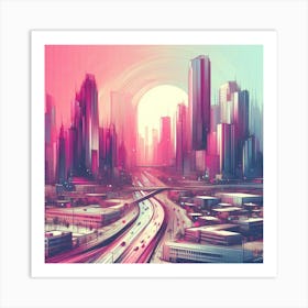 Futuristic Cityscape Art Print