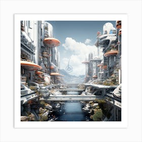 Futuristic City 27 Art Print