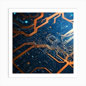 Close Up Of Electronic Circuit Board 1 Art Print