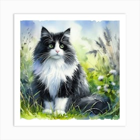 Cute Madde, watercolour Art Print