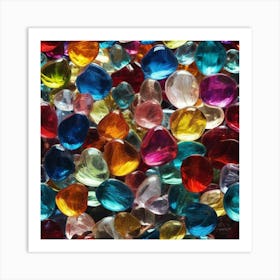 Colorful Glass Beads Art Print