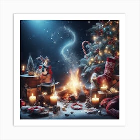 Christmas Background Art Print