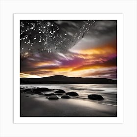 Music Notes In The Sky 8 Art Print