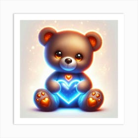 Teddy Bear With Heart 4 Art Print