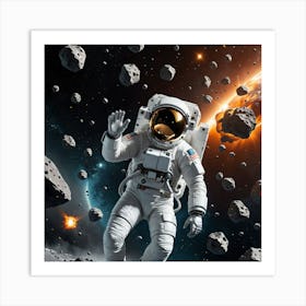 A Dance with Stars: An Astronaut's Journey Beyond Earth Art Print